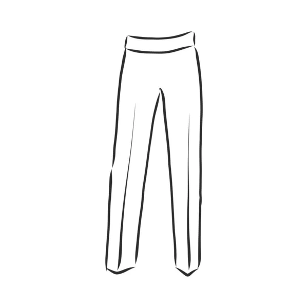 Pantalones Mujer Boceto Vector Moda — Vector de stock