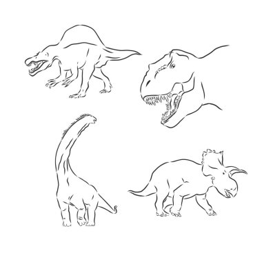 Dinozor vektör çizimleri dinozor ve vektör çizimi