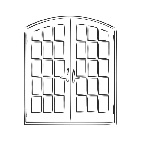 Window Vector Realistic Sketch Illustration — Stock Vector