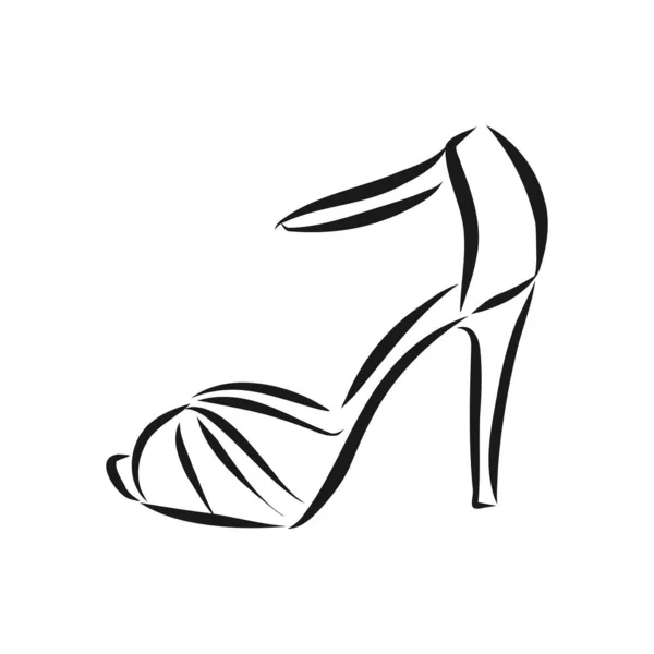 Γυναικείο Παπούτσι Διανυσματικό Σκίτσο Γυναικεία Παπούτσια Διανυσματική Απεικόνιση Σκίτσο — Διανυσματικό Αρχείο