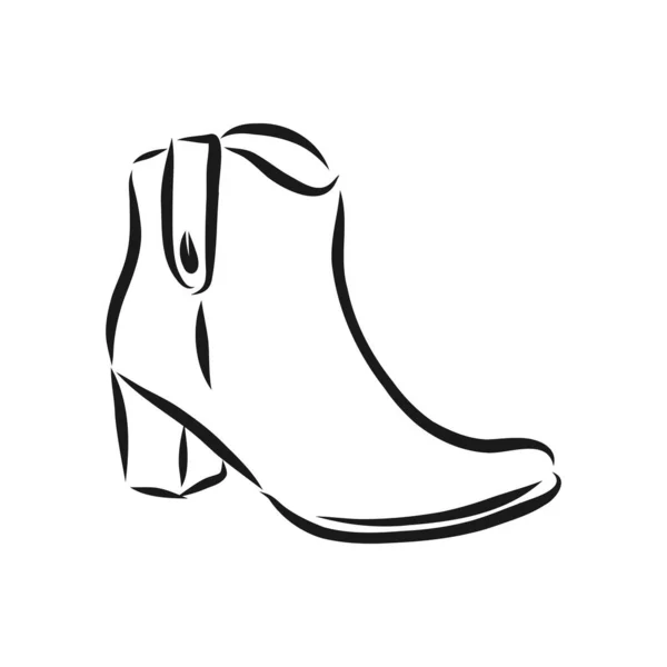 Női Cipő Vektor Vázlat Női Cipő Vektor Vázlat Illusztráció — Stock Vector
