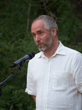 Prag - 21 Ağustos 2018: Çekoslovakya'nın Varşova Paktı işgalinin 50'nci yıldönümü. Üzerinde yakalama Jaroslav Gorbanevsky, Natalia Gorbanevska, sekiz protestocular kırmızı Meydanı Moskova'nın oğlu olduğunu