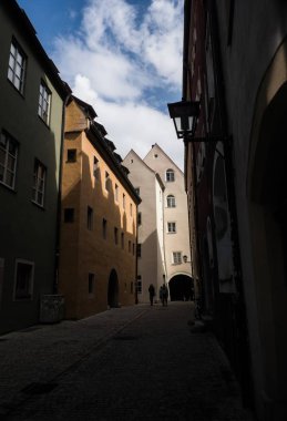 sokak Regensburg, Almanya.