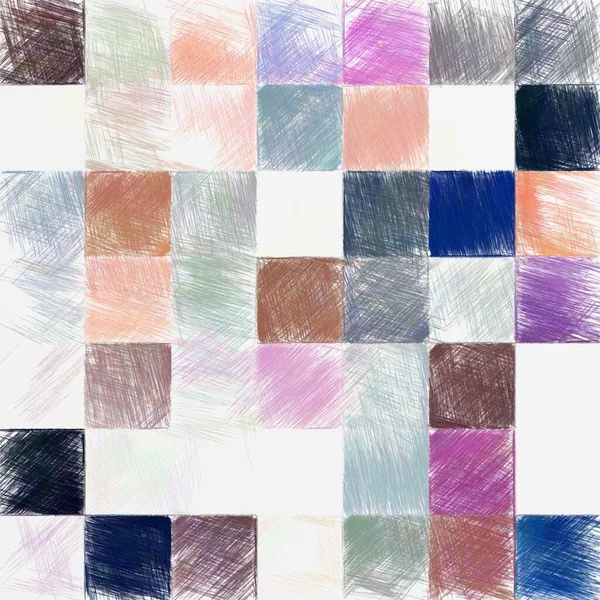 Färgglada Abstrakt Mosaik Med Grov Struktur Bakgrund Söt Färg Fyrkantig — Stockfoto