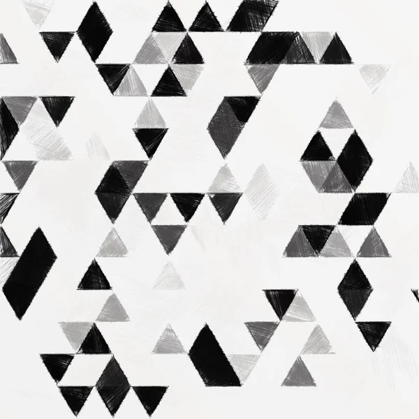 Monochrome Driehoeken Patroon Met Een Ruwe Textuur Achtergrond Achtergrondtextuur Muur — Stockfoto