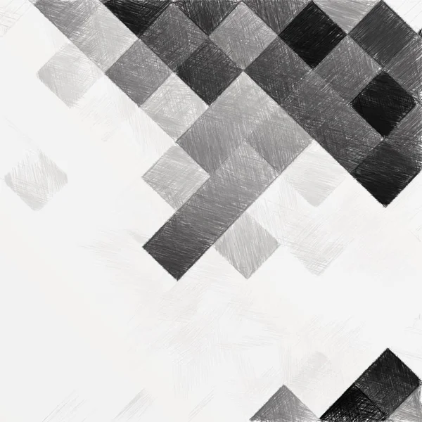 Black White Abstract Mosaic Rough Texture Background Monochrome Square Pattern — Stock Photo, Image