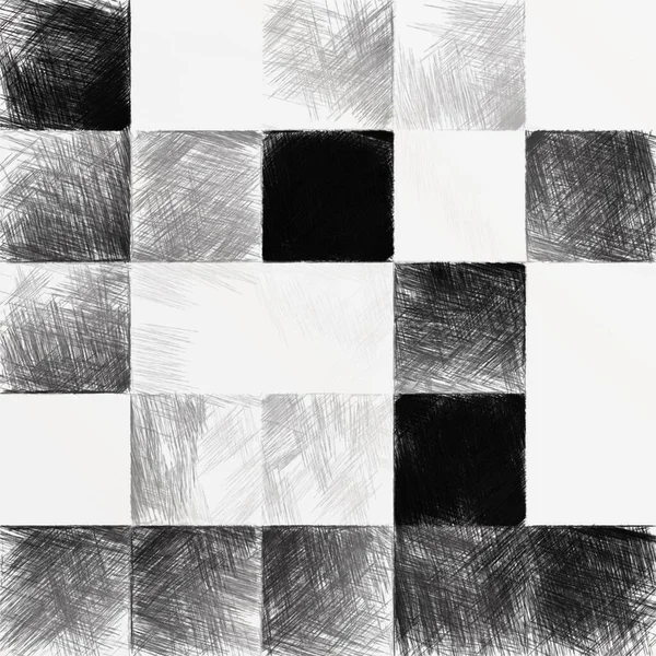 Zwart Wit Abstract Mozaïek Met Een Ruwe Textuur Achtergrond Monochroom — Stockfoto