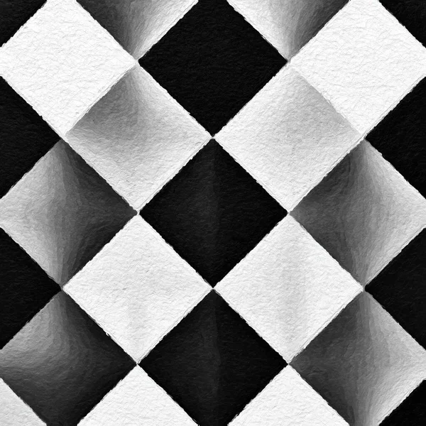 흑백의 추상적 모자이크는 대략의 배경을 가지고 있습니다 모노크롬 스퀘어 벽지나 — 스톡 사진