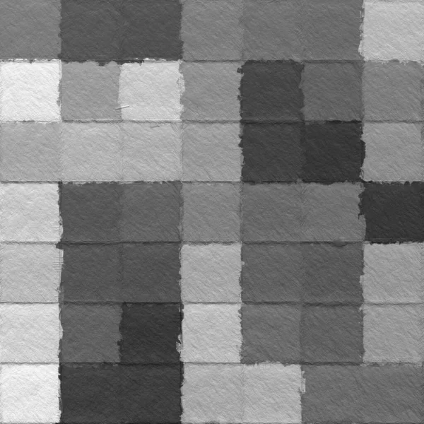 Чорно Біла Абстрактна Мозаїка Грубим Фактурним Фоном Монохромний Квадратний Фон — стокове фото
