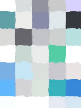 Tatlı renk kare desenli arka plan. Yaratıcı duvar kağıdı ya da tasarım sanatı için resim. Arkaplanda metin için kopyalama alanı var. Kabataslak desen arkaplanı olan renkli soyut mozaik.