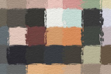 Kabataslak dokuya sahip renkli soyut mozaik. Tatlı renk kare desenli arka plan. Yaratıcı duvar kağıdı ya da tasarım sanatı için resim. Metin için arkaplanda kopyalama alanı var.