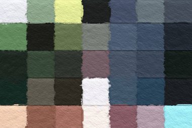 Kabataslak dokuya sahip renkli soyut mozaik. Tatlı renk kare desenli arka plan. Yaratıcı duvar kağıdı ya da tasarım sanatı için resim. Metin için arkaplanda kopyalama alanı var.