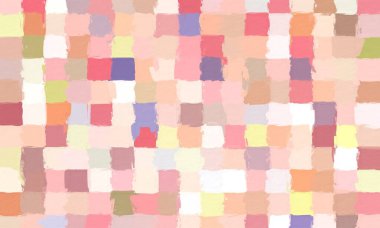 Kabataslak dokuya sahip renkli soyut mozaik. Tatlı renk kare desenli arka plan. Yaratıcı duvar kağıdı ya da tasarım sanatı için resim. Metin için arkaplanda kopyalama alanı var.