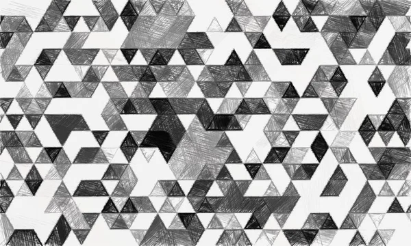Чорно Білий Геометричний Візерунок Грубим Фактурним Фоном Стіна Текстури Тла — стокове фото