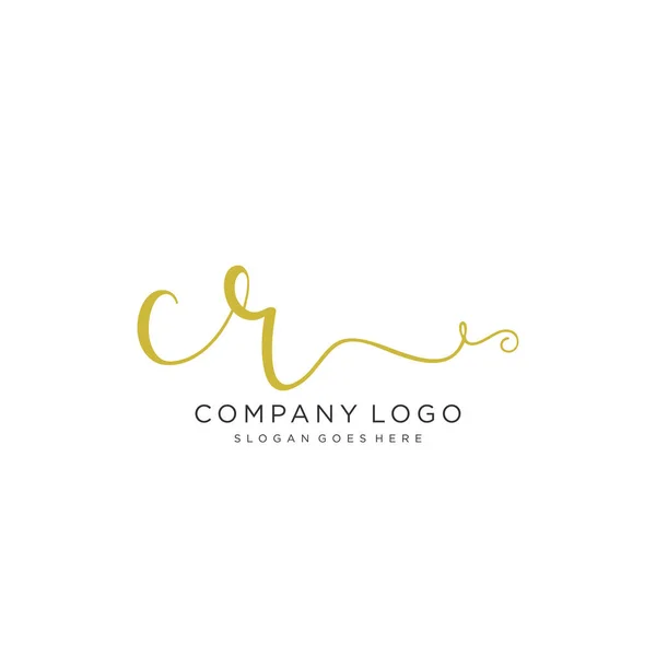 Conception Logo Manuscrite Initiale Logo Manuscrit Design Beautyful Pour Mode — Image vectorielle