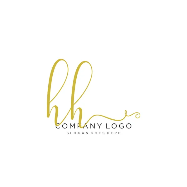 Conception Logo Manuscrite Initiale Logo Manuscrit Design Beautyful Pour Mode — Image vectorielle
