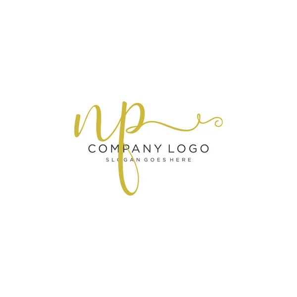 Design Iniziale Del Logo Della Scrittura Mano Logo Autyful Design — Vettoriale Stock