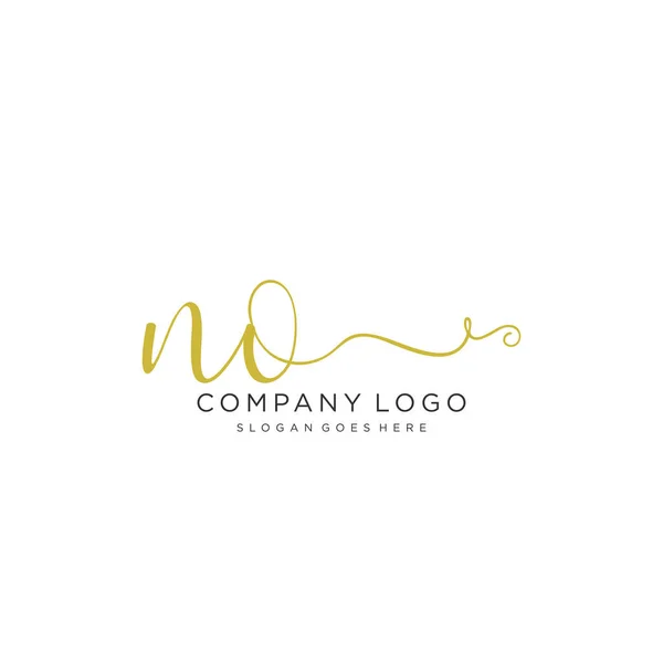 Logo Tulisan Tangan Awal Desain Beautyful Logo Tulisan Tangan Untuk - Stok Vektor