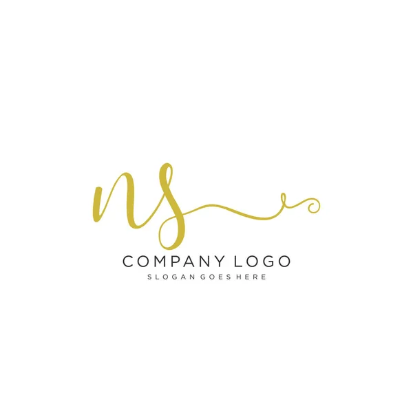 Diseño Inicial Del Logotipo Escritura Mano Hermoso Logotipo Escrito Mano — Archivo Imágenes Vectoriales