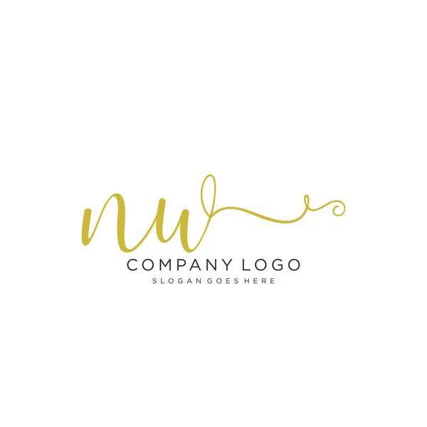 Αρχικός Γραφικός Σχεδιασμός Λογότυπο Beautiful Designhandwritten Λογότυπο Για Μόδα Ομάδα — Διανυσματικό Αρχείο