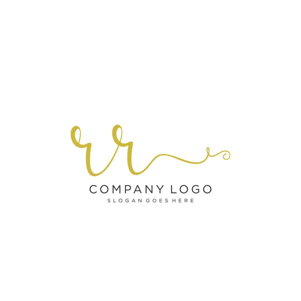Дизайн Логотипа Оригинального Почерка Beautyful Designhandwritten Logo Fashion Team Wedding — стоковый вектор