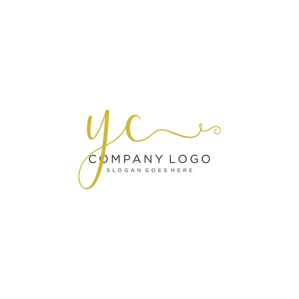 Design Iniziale Del Logo Della Scrittura Mano Logo Autyful Design — Vettoriale Stock