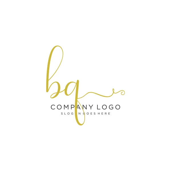 Conception Logo Manuscrite Initiale Logo Manuscrit Design Beautyful Pour Mode — Image vectorielle