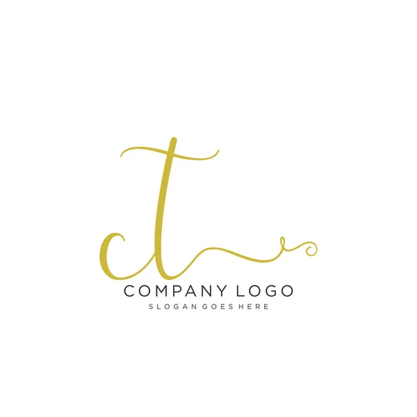 Wstępny Projekt Logo Pisma Ręcznego Piękny Projekt Ręcznie Pisane Logo — Wektor stockowy