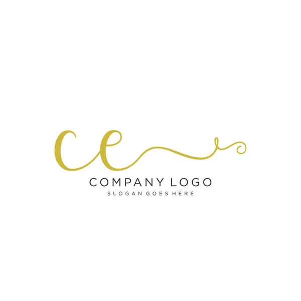 Початковий Дизайн Логотипу Почерку Beautyful Designnhandwritten Logo Моди Команди Весілля — стоковий вектор