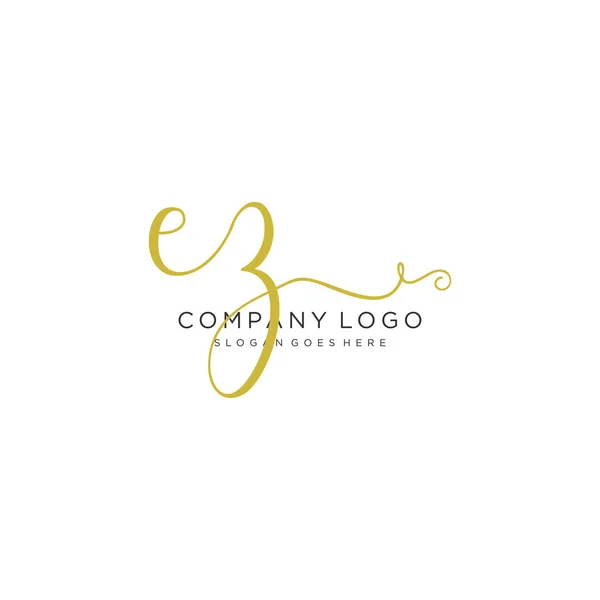 Projeto Inicial Logotipo Caligrafia Logotipo Escrito Mão Design Bonito Para —  Vetores de Stock