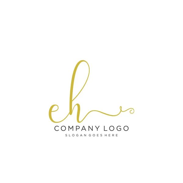 Ursprunglig Handstil Logotyp Design Skönhet Designhandskriven Logotyp För Mode Team — Stock vektor