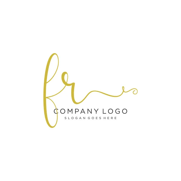 Projeto Inicial Logotipo Caligrafia Logotipo Escrito Mão Design Bonito Para — Vetor de Stock