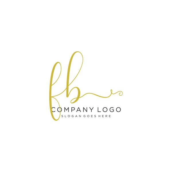 Diseño Inicial Del Logotipo Escritura Mano Hermoso Logotipo Escrito Mano — Archivo Imágenes Vectoriales