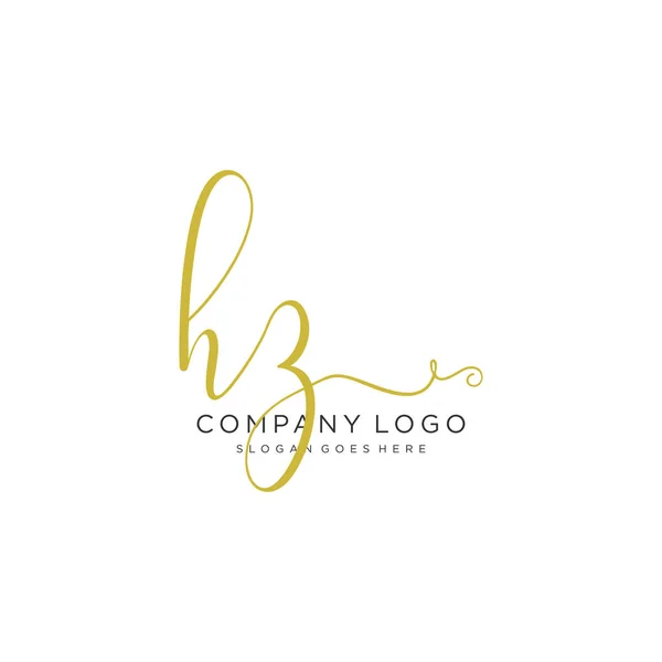 Conception Logo Manuscrite Initiale Logo Manuscrit Design Beautyful Pour Mode — Image vectorielle