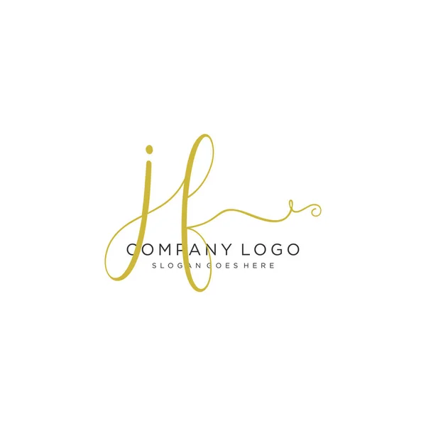 Diseño Inicial Del Logotipo Escritura Mano Hermoso Logotipo Escrito Mano — Vector de stock