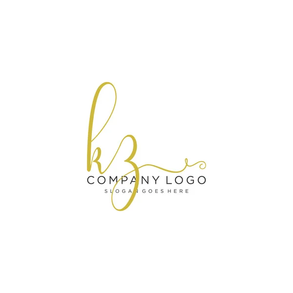 Conception Logo Manuscrite Initiale Logo Manuscrit Design Beautyful Pour Mode — Image vectorielle