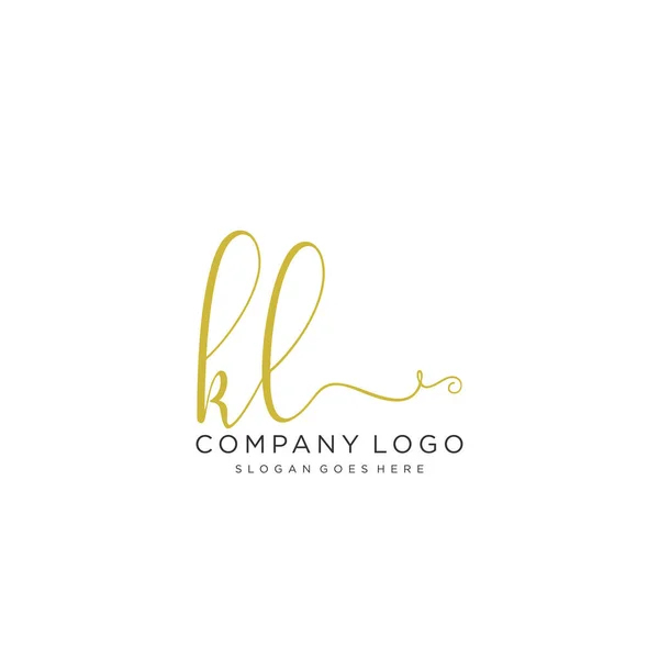 Design Iniziale Del Logo Della Scrittura Mano Logo Autyful Design — Vettoriale Stock