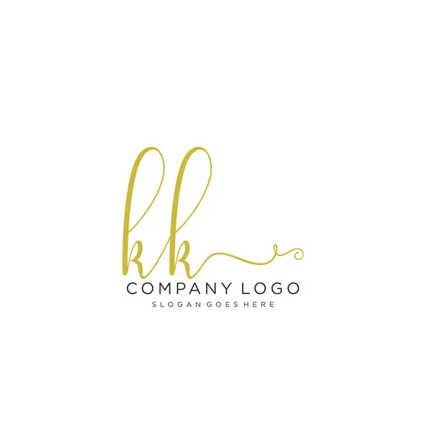 Design Iniziale Del Logo Della Scrittura Mano Logo Autyful Design — Vettoriale Stock