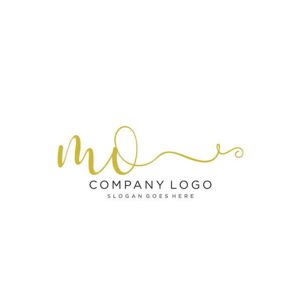 Wstępny Projekt Logo Pisma Ręcznego Piękny Projekt Ręcznie Pisane Logo — Wektor stockowy