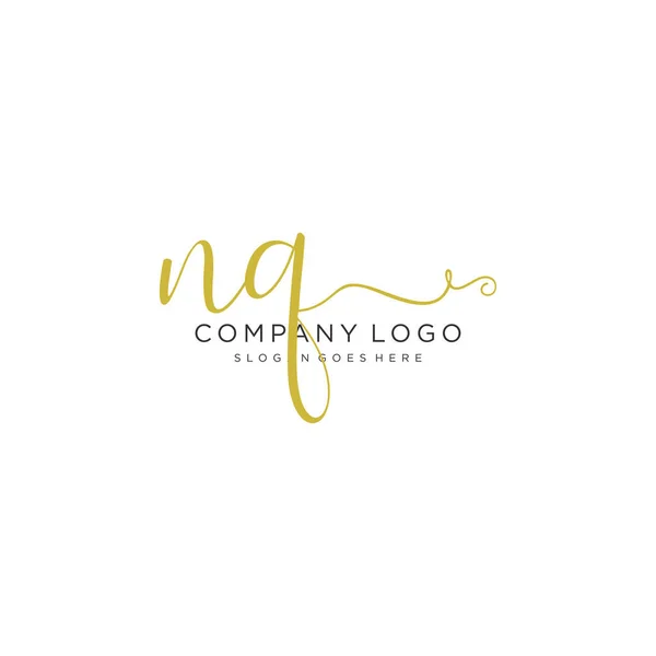 Design Iniziale Del Logo Della Scrittura Mano Logo Autyful Design — Vettoriale Stock