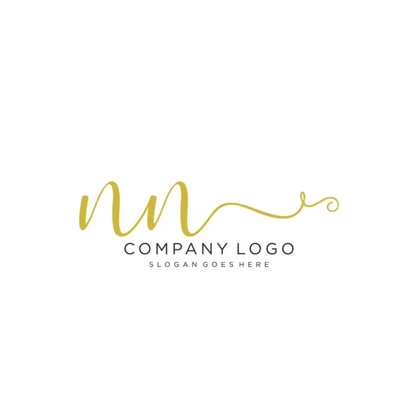 Дизайн Логотипа Оригинального Почерка Beautyful Designhandwritten Logo Fashion Team Wedding — стоковый вектор