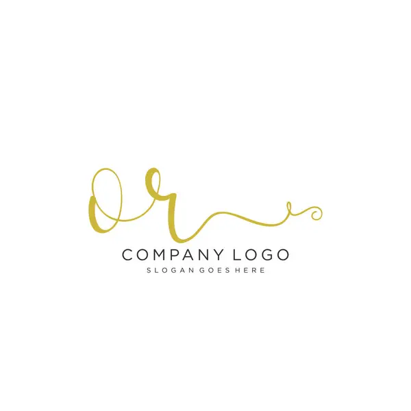 Ursprunglig Handstil Logotyp Design Skönhet Designhandskriven Logotyp För Mode Team — Stock vektor