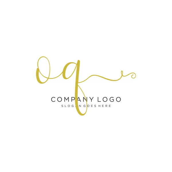 Conception Logo Manuscrite Initiale Logo Manuscrit Design Beautyful Pour Mode — Image vectorielle