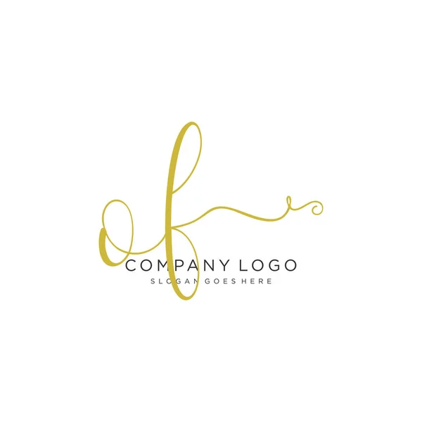 Ursprüngliche Handschrift Logo Design Schöne Gestaltung Handgeschriebenes Logo Für Mode — Stockvektor