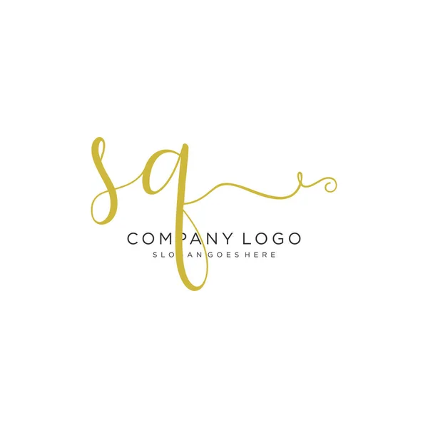 Conception Logo Manuscrite Initiale Logo Manuscrit Design Beautyful Pour Mode — Image vectorielle