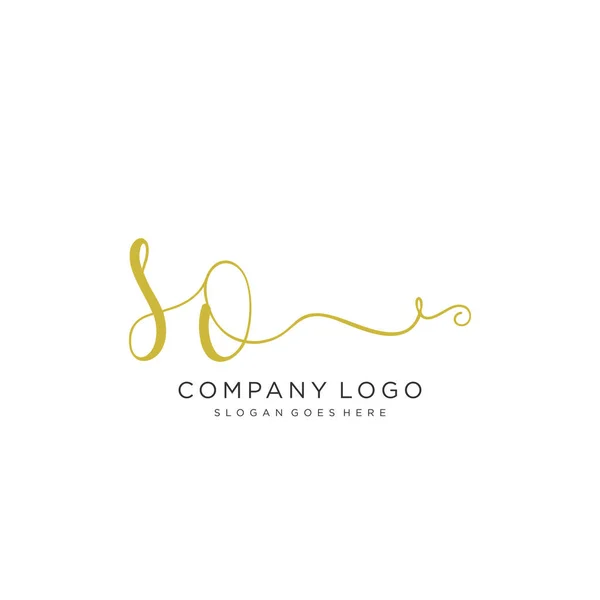 Yazısı Logosu Tasarımı Moda Takım Düğün Lüks Logo Için Yazısı — Stok Vektör