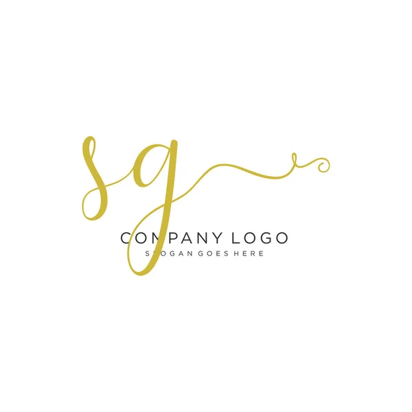 Yazısı Logosu Tasarımı Moda Takım Düğün Lüks Logo Için Yazısı — Stok Vektör
