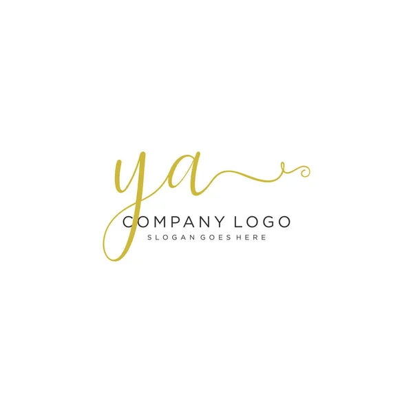 Design Iniziale Del Logo Della Scrittura Mano Logo Autyful Design — Vettoriale Stock