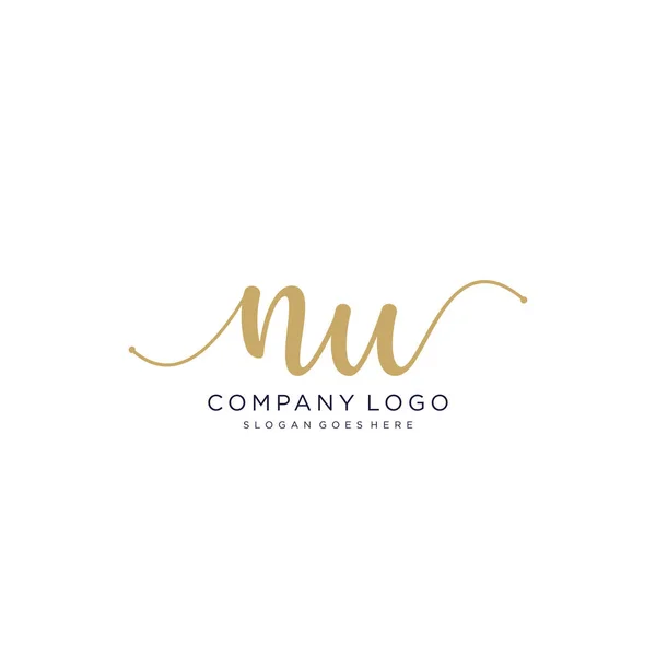 Дизайн Логотипа Оригинального Почерка Beautyful Designhandwritten Logo Fashion Team Wedding — стоковый вектор