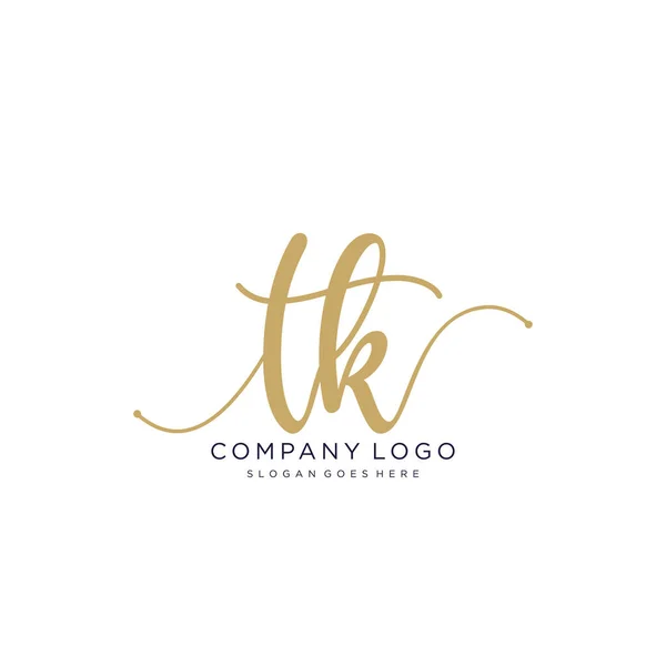 Початковий Дизайн Логотипу Почерку Beautyful Designnhandwritten Logo Моди Команди Весілля — стоковий вектор